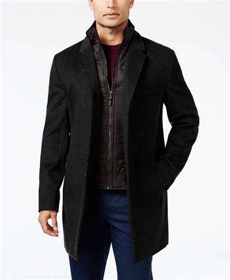 michael kors mens zip jacket|Michael Kors men's overcoat macy's.